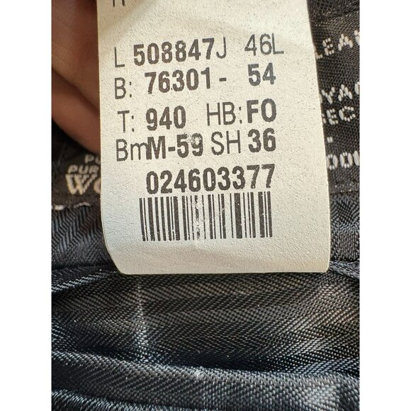 Calvin Klein Mens Pinstripe Wool Blazer 46L Gray - Picture 5 of 13